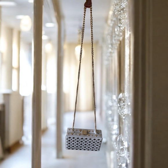 Handbags - Urban Expressions Gold Studded Clutch with Detachable Strap
